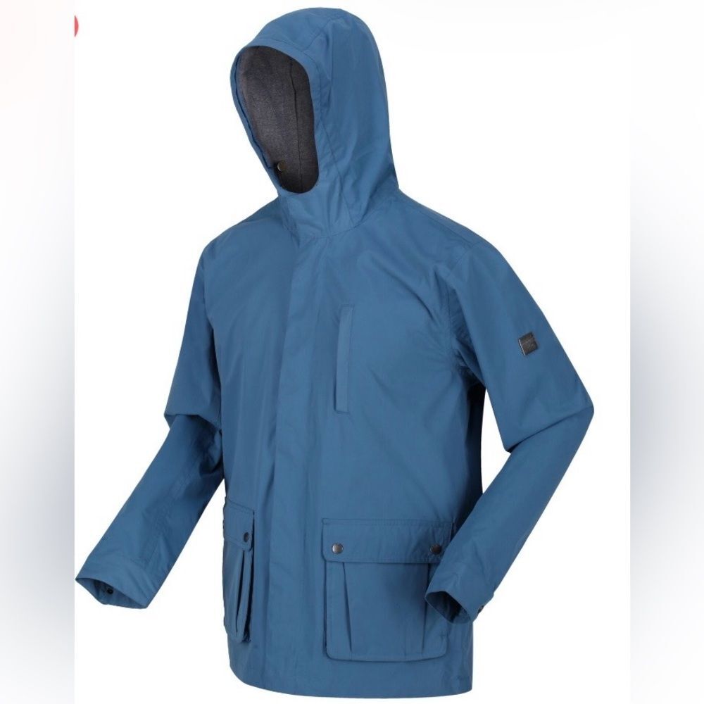 Regatta Bazyl Waterproof Shell Jacket Hydrafort Blue Stellar Large